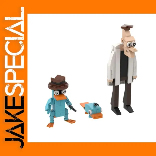 Gobricks MOC Perry and Doofenshmirtz Building Blocks Set