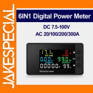 6-in-1 Digital Power Meter for DC/AC Testing