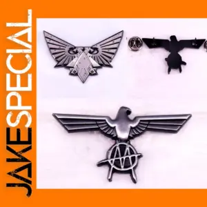 Golden Double Head Eagle Metal Brooch Pin