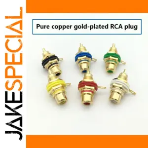Gold-Plated RCA Socket for Audio Devices