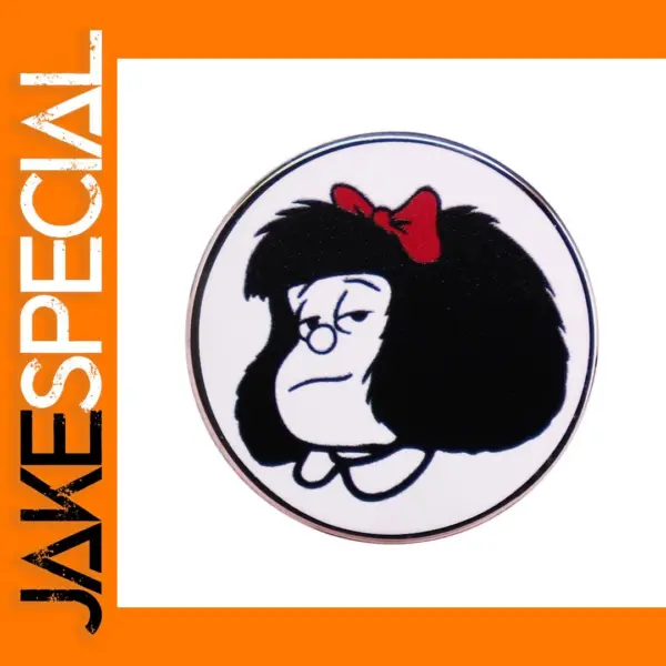Mafalda Cartoon Character Enamel Pin Badge