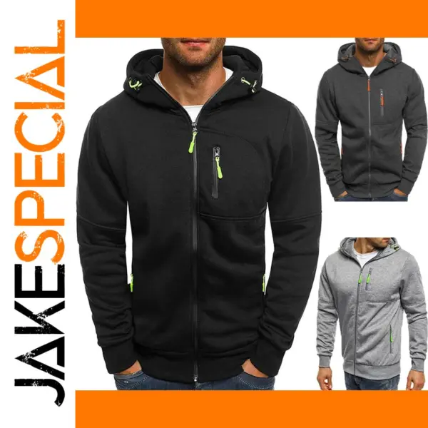Men's Hooded Cardigan Zipper Jacket