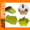 12pcs Autumn Green Artificial Lawn Mats 17cm