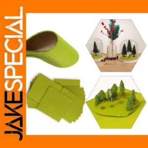 12pcs Autumn Green Artificial Lawn Mats 17cm