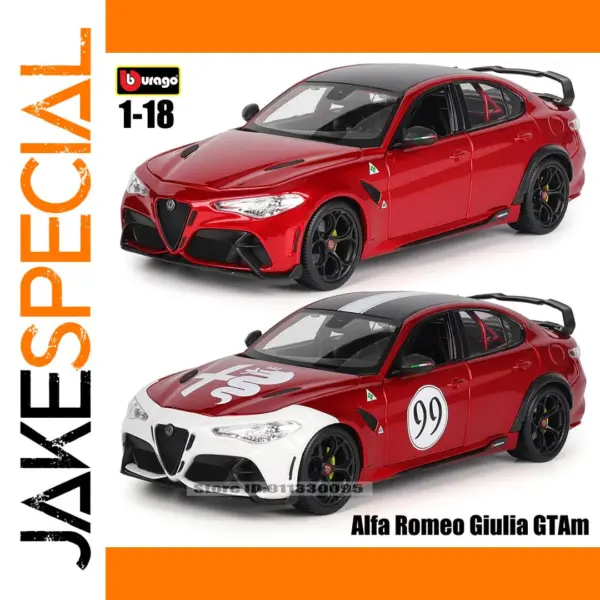 Bburago 1:18 Alfa Romeo Giulia GTAm Collectible