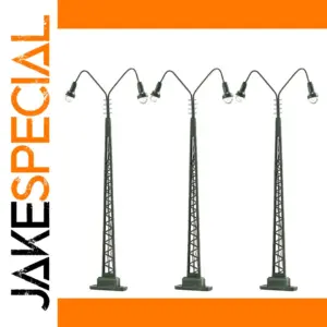 3pcs HO Scale Lattice Mast Track Lights