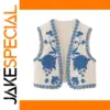 Vintage Floral Embroidered Women's Vest