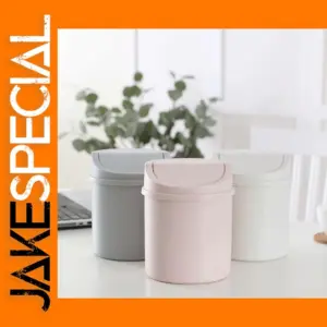 Compact Desktop Trash Can with Lid
