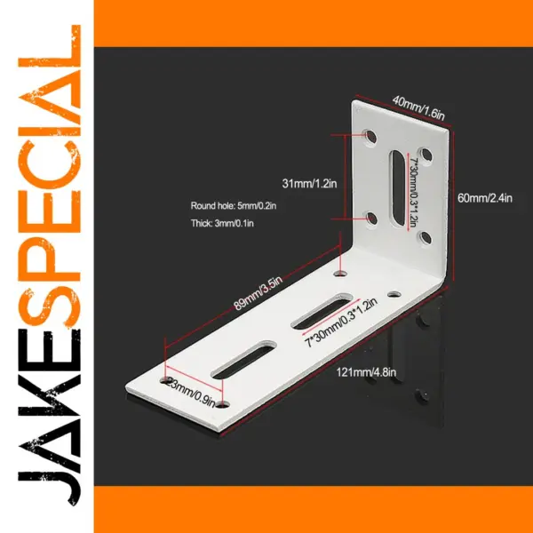 Adjustable Iron Triangle Shelf Bracket Set