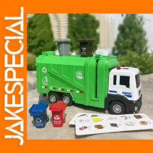 1/50 Scale Green Garbage Truck Model Toy