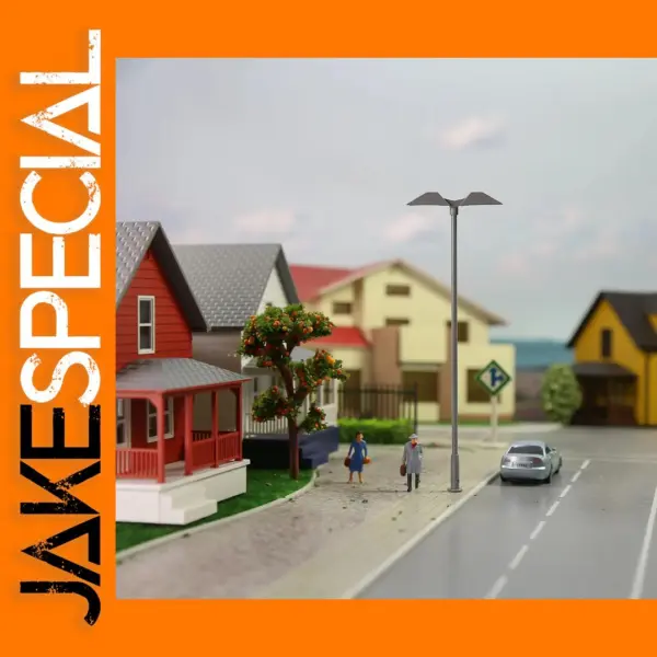 5pcs HO Scale Metal Street Lamp LEDs Set