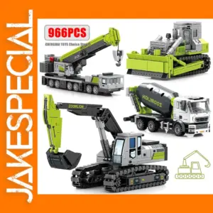 Engineering Vehicles Building Blocks Set for Kids