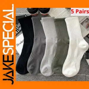 5 Pairs Mid Tube Sports Socks for Men