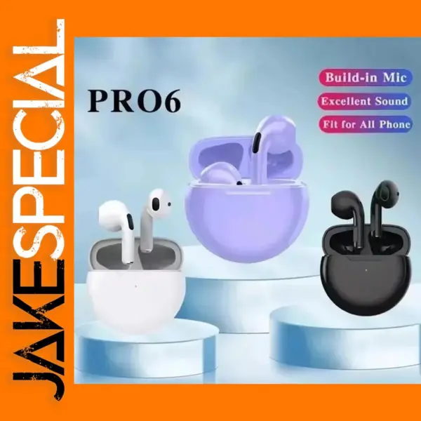 Pro6 Bluetooth Wireless Earphones for iPhone