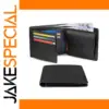 Men's Slim RFID Leather Wallet with Coin Pocket