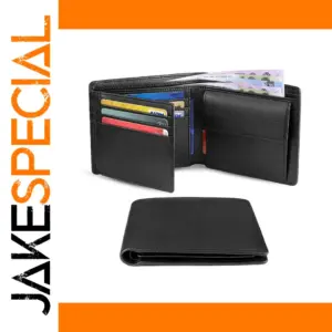 Men's Slim RFID Leather Wallet with Coin Pocket