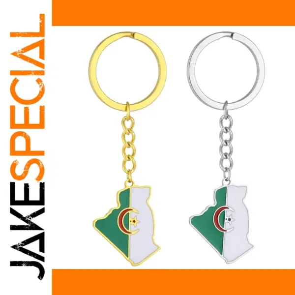 Algeria Map Stainless Steel Keychain Gift