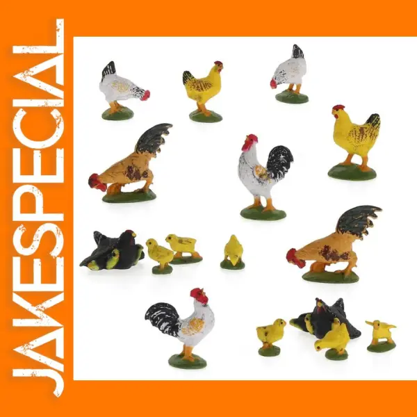 16pcs O Scale PVC Painted Farm Animals Models