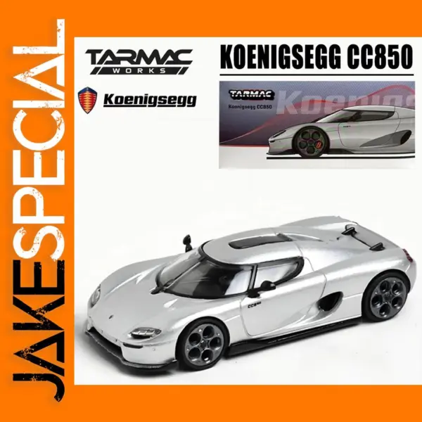 1/64 Koenigsegg CC850 Diecast Model Silver Car
