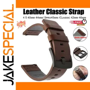 Leather Watch Band for Samsung Galaxy Watch 3 45mm