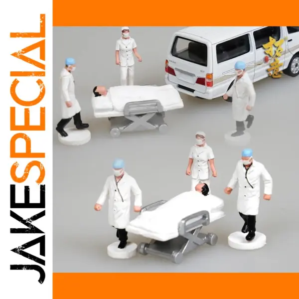 1:64 Doctor Doll Set with Ambulance Toy