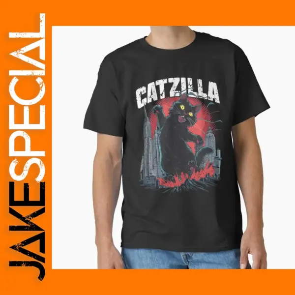 Funny Cat Catzilla T-Shirt for Cat Lovers