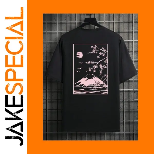Tokyo Sakura Mount Fuji Cotton T-Shirt