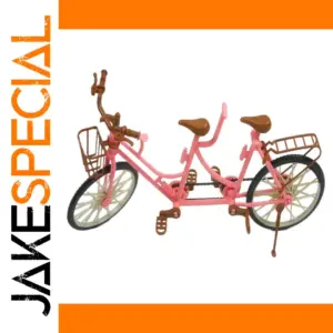 Pink Tandem Bicycle Model for Doll Display