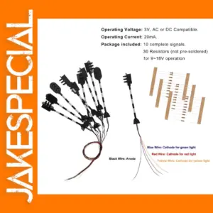 10pcs OO HO Scale 1:75 LED Crossing Signals
