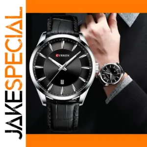CURREN Men's Quartz Watch with Leather Strap