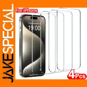 4-Pack Tempered Glass Screen Protectors for iPhone