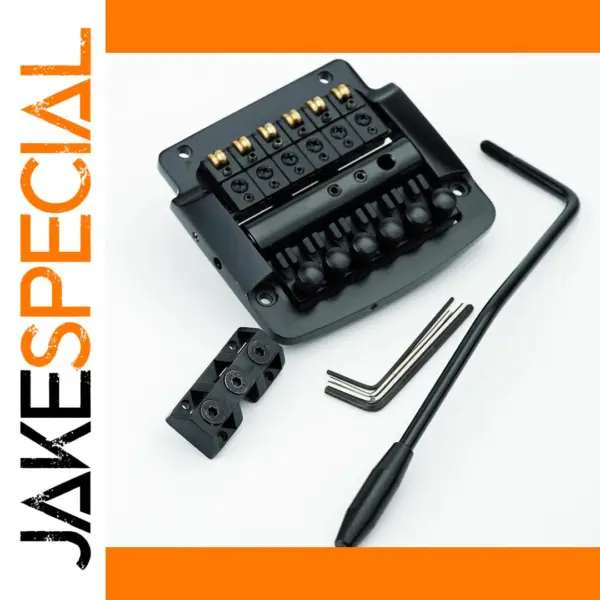 Tremolo Guitar Bridge with String Lock - Black