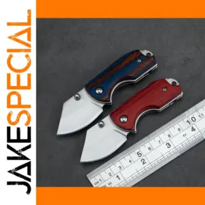 Colored Wood Mini Folding Knife D2 Steel