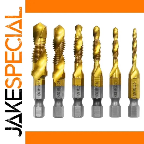 6pc High-Speed Steel Titanium Tap Drill Set