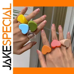 Colorful Irregular Resin Ring Set for Women