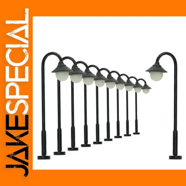 10pcs Warm White LED Lamp Posts for N Scale