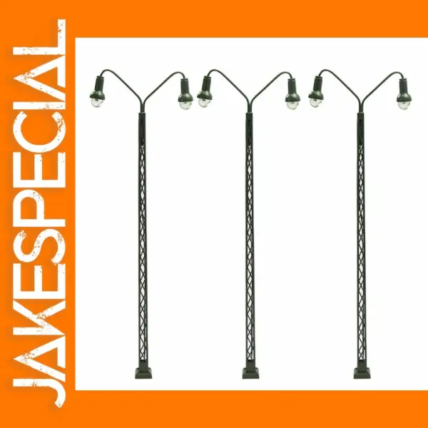3pcs Warm White Lattice Mast Lamps HO TT N Scale