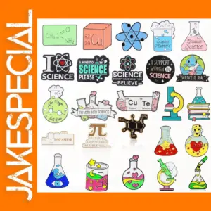Science-Themed Enamel Brooch Creative Gift