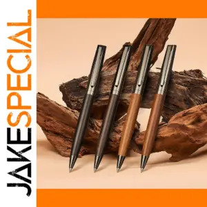 Premium Rosewood and Ebony Ballpoint Pen Set