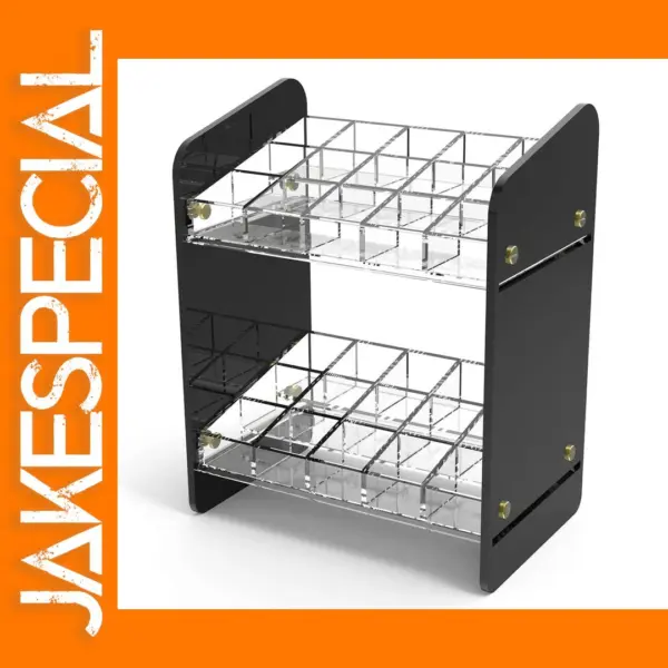 Acrylic Trapezoid Cosmetic Organizer with 30 Grids