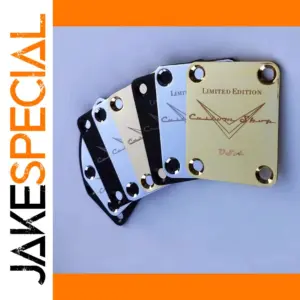 Custom Chrome/Black Neck Plate for Guitar