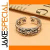 Retro Open Adjustable Men's Silver Ring Fashion Jewelry