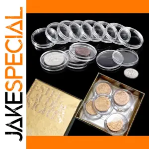 Clear Plastic Coin Storage Capsules Set