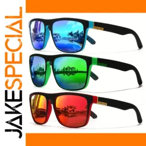 Vintage Square Polarized Sunglasses for Men Women