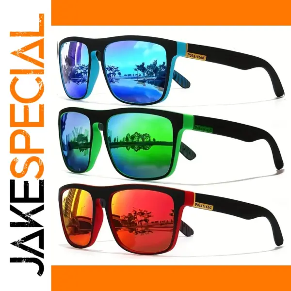 Vintage Square Polarized Sunglasses for Men Women