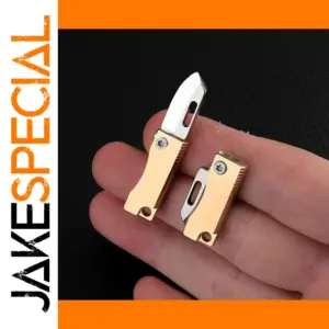 Brass Mini Folding Knife with 7Cr Steel Blade