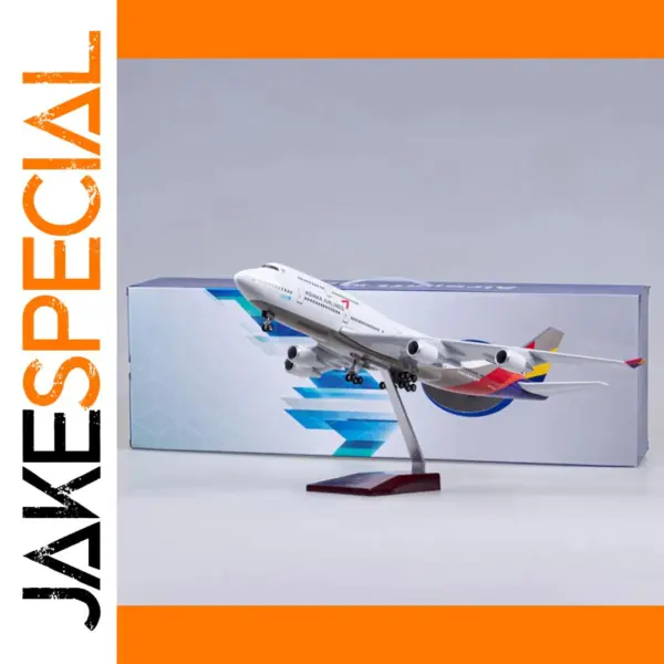 1/160 Scale B747 Korean Airline Model with LED