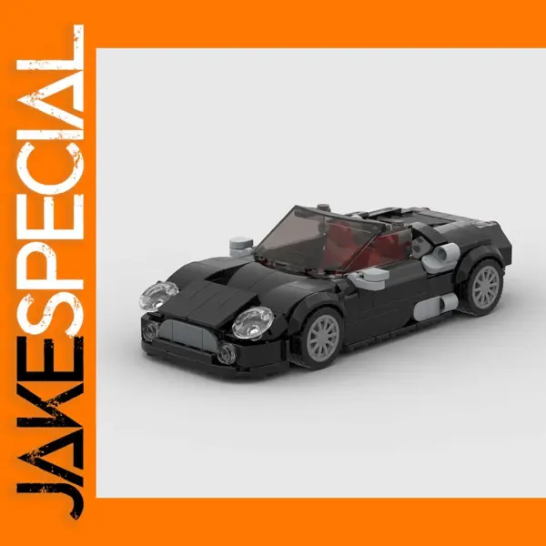 Convertible Racing Supercar Building Blocks Set