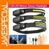 COB LED Sensor Headlamp Waterproof Rechargeable