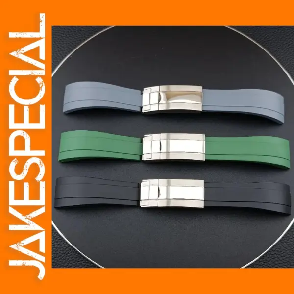 20mm Rubber Watch Strap with Buckle